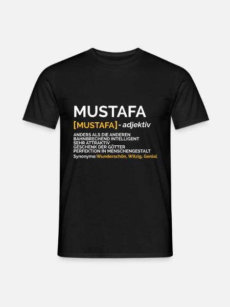 Mustafa - Männer T-Shirt - Schwarz