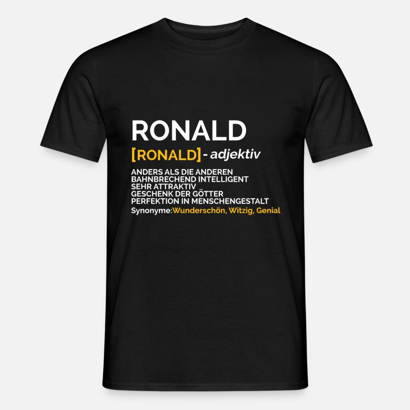 Ronald - Männer T-Shirt - Schwarz