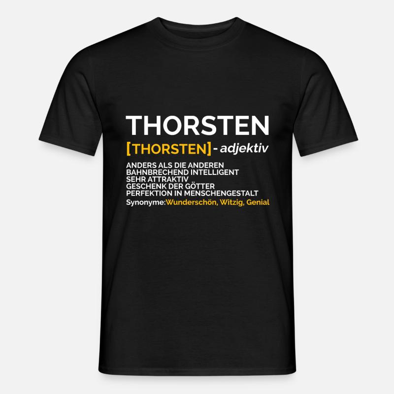 Thorsten - Männer T-Shirt - Schwarz