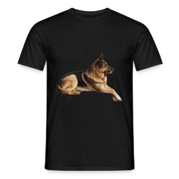 Le chien de berger n’est pas qu’un chien de garde - T-shirt homme - noir - Devant - AI Model Male 178 light (178cm)