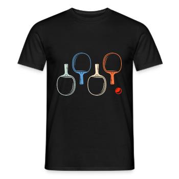 Rétro ping pong joueur de ping-pong - T-shirt homme - noir - Devant - AI Model Male 178 light (178cm)