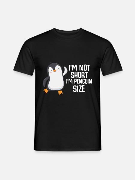 Niedlicher Pinguin Liebhaber Kurze Menschen Zoo - Mænd T-shirt - sort