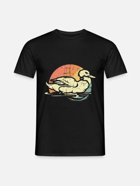 Duck in the lake - Men's T-Shirt - black
