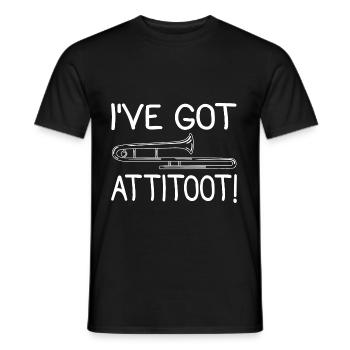 trombone - Men's T-Shirt - black - Front - AI Model Male 178 light (178cm)