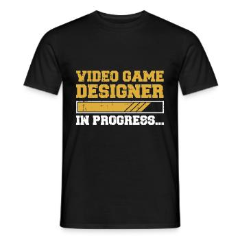 Video Game Designer - Männer T-Shirt - Schwarz - Vorne - AI Model Male 178 light (178cm)
