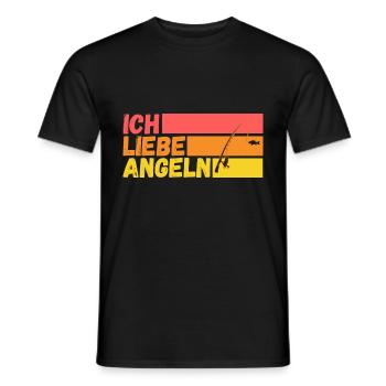 Angel Fischen Angeln Angler - Männer T-Shirt - Schwarz - Vorne - AI Model Male 178 light (178cm)