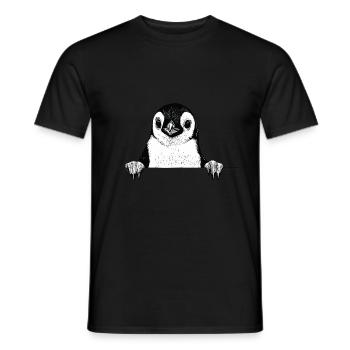Pinguin - Männer T-Shirt - Schwarz - Vorne - AI Model Male 178 light (178cm)