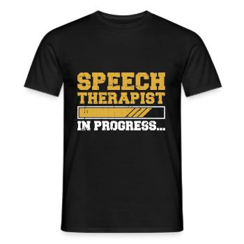 Sprachtherapeut Logopäde Geschenk - Männer T-Shirt - Schwarz - Vorne - AI Model Male 178 light (178cm)