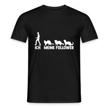 Ich und meine Follower Frettchen - Männer T-Shirt - Schwarz - Vorne - AI Model Male 178 light (178cm)