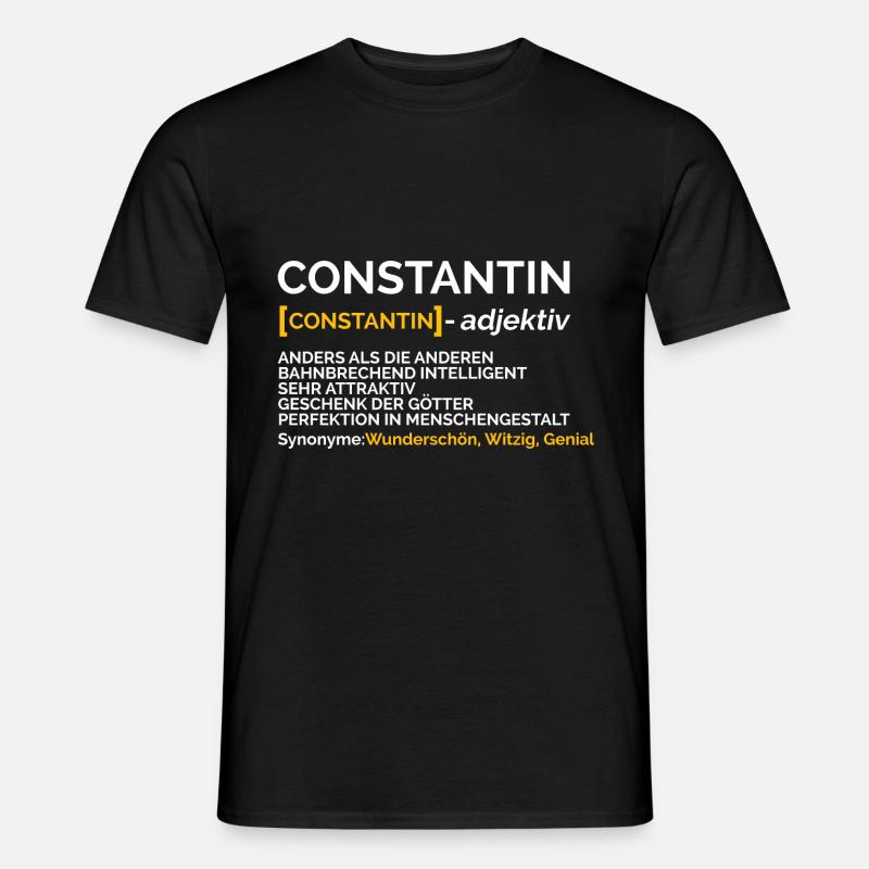 Constantin - Männer T-Shirt - Schwarz