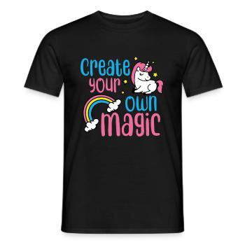 Kreieren Sie Ihre eigene Magie - Männer T-Shirt - Schwarz - Vorne - AI Model Male 178 light (178cm)