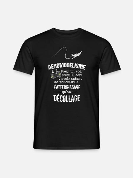 Cadeau modélisme - Pour un vol réussi il faut... - T-shirt homme - noir