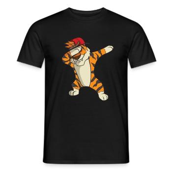 Dabbing Tiger - Men's T-Shirt - black - Front - AI Model Male 178 light (178cm)