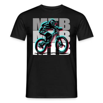 MTB Bike - Männer T-Shirt - Schwarz - Vorne - AI Model Male 178 light (178cm)