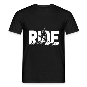 Snowboarding Sprung Freestyle Snowboard Ride - Männer T-Shirt - Schwarz - Vorne - AI Model Male 178 light (178cm)