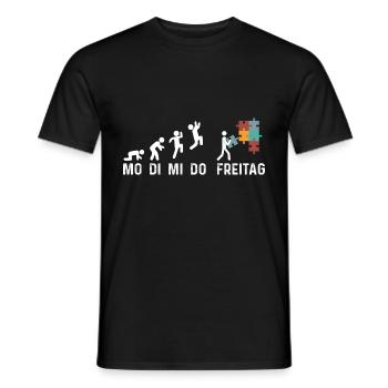 Puzzlefan Puzzler Puzzleteile Puzzle - Männer T-Shirt - Schwarz - Vorne - AI Model Male 178 light (178cm)