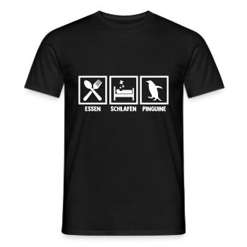 Pinguin - Männer T-Shirt - Schwarz - Vorne - AI Model Male 178 light (178cm)