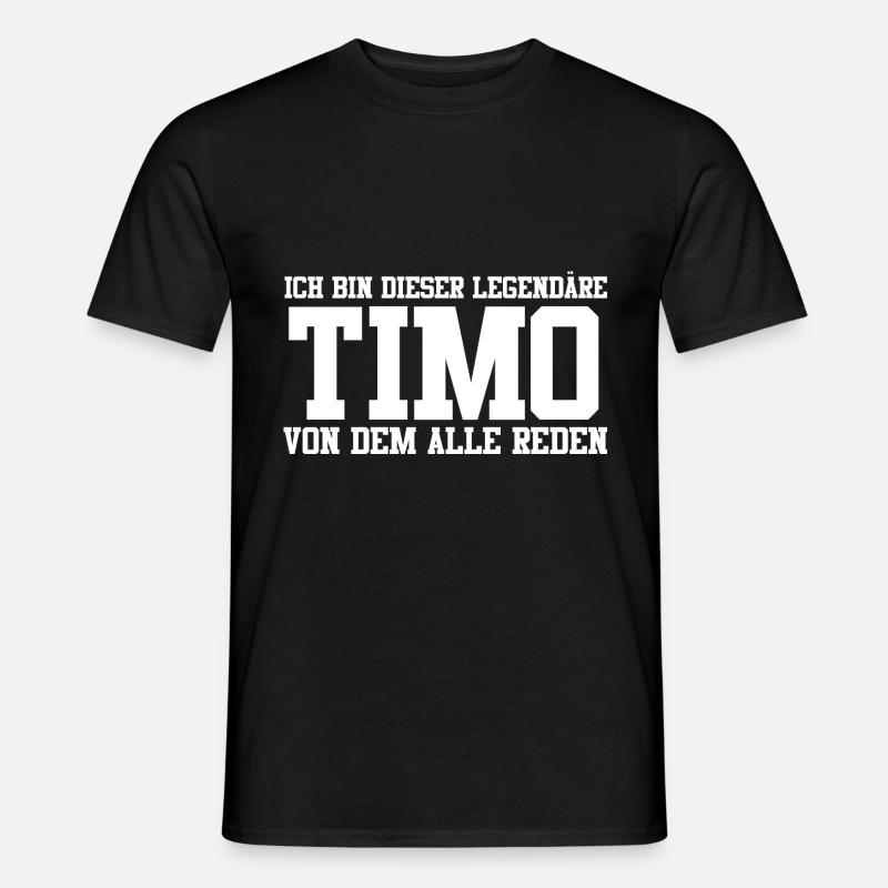 Timo Name Design - Männer T-Shirt - Schwarz