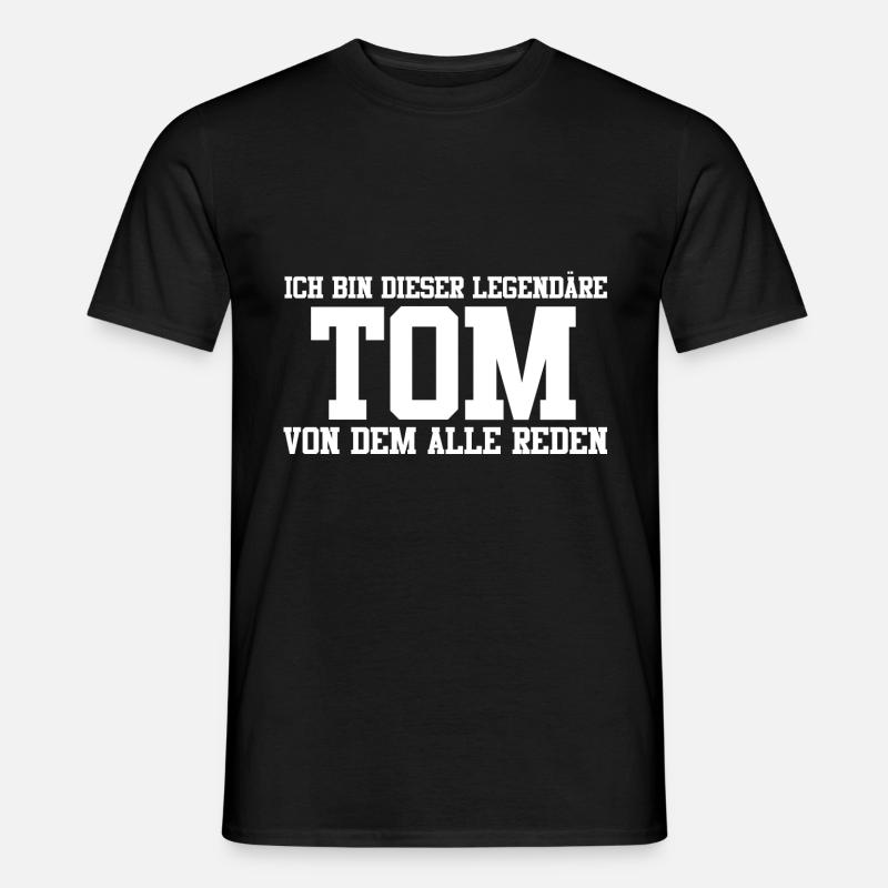 Tom Name Design - Männer T-Shirt - Schwarz