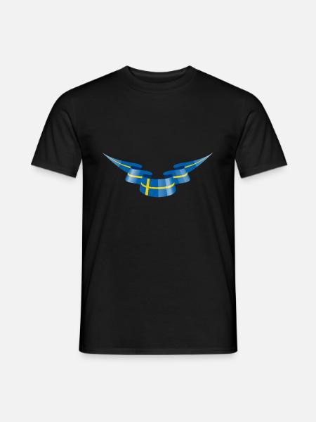 Bannière drapeau suède - T-shirt homme - noir