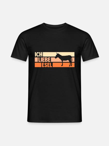 Esel - Männer T-Shirt - Schwarz