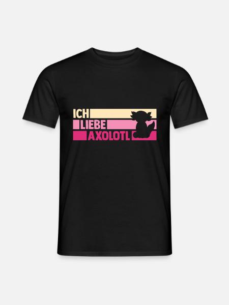 Axolotl - Männer T-Shirt - Schwarz