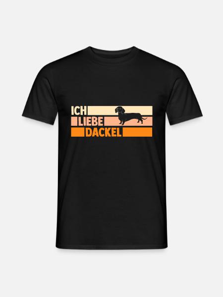 Hund Dackel - Männer T-Shirt - Schwarz