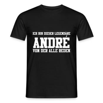 André Name Design - Männer T-Shirt - Schwarz - Vorne - AI Model Male 178 light (178cm)