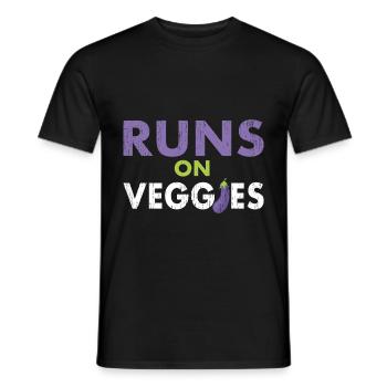 Athlètes sur légumes végétal - T-shirt homme - noir - Devant - AI Model Male 178 light (178cm)