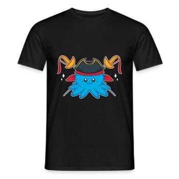 Oktopus - Männer T-Shirt - Schwarz - Vorne - AI Model Male 178 light (178cm)