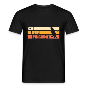 Pinguin - Männer T-Shirt - Schwarz - Vorne - AI Model Male 178 light (178cm)