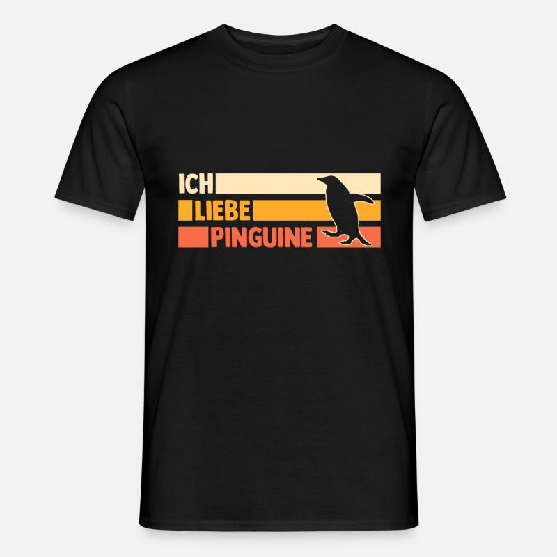 Pinguin - Männer T-Shirt - Schwarz