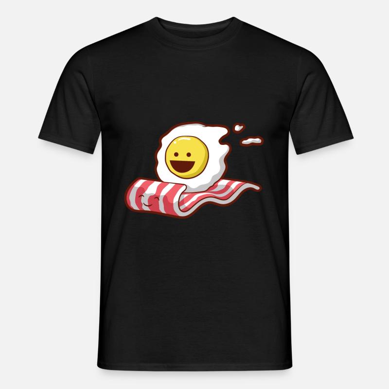 Frühstück Eier Bacon Geschenk - Männer T-Shirt - Schwarz