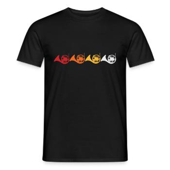 Horn French Horn Horn Orchestra Gift - Men's T-Shirt - black - Front - AI Model Male 178 light (178cm)