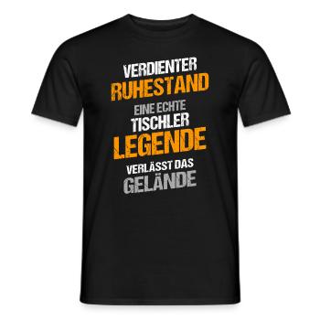Tischler Rente Spruch - Männer T-Shirt - Schwarz - Vorne - AI Model Male 178 light (178cm)