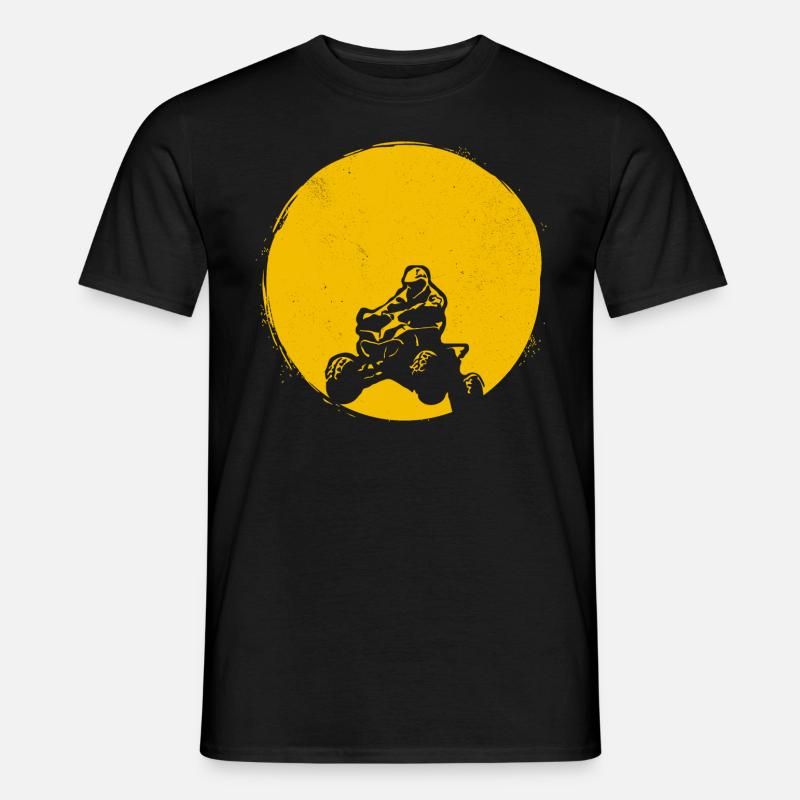 ATV Silhouette Quad Sonne Geschenk - Männer T-Shirt - Schwarz