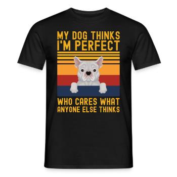 Süße Französische Bulldogge Liebhaber lustig - Männer T-Shirt - Schwarz - Vorne - AI Model Male 178 light (178cm)