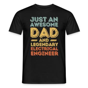 Dad Electrical Engineer Father's Day - Men's T-Shirt - black - Front - AI Model Male 178 light (178cm)