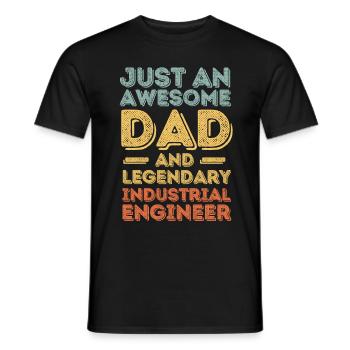 Papa Wirtschaftsingenieur Vatertag - Männer T-Shirt - Schwarz - Vorne - AI Model Male 178 light (178cm)