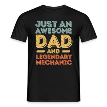 Papa Mécanicien Fête des pères - T-shirt homme - noir - Devant - AI Model Male 178 light (178cm)
