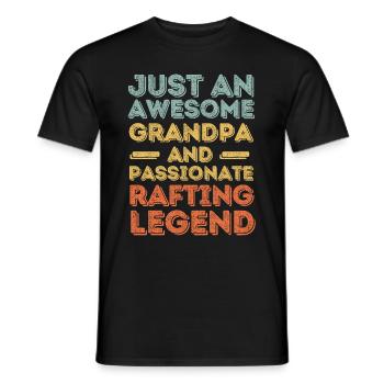 Grandpa rafting retro - Men's T-Shirt - black - Front - AI Model Male 178 light (178cm)