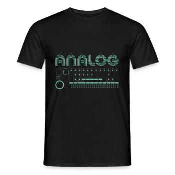 Retro Synthesizer Modular Analog Musikproduzent - Männer T-Shirt - Schwarz - Vorne - AI Model Male 178 light (178cm)