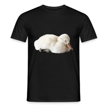 Schwan - Männer T-Shirt - Schwarz - Vorne - AI Model Male 178 light (178cm)
