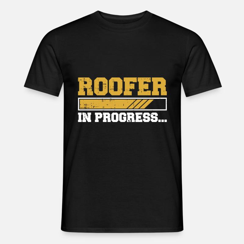 Bauarbeiter Dachdecker Geschenkidee - Männer T-Shirt - Schwarz