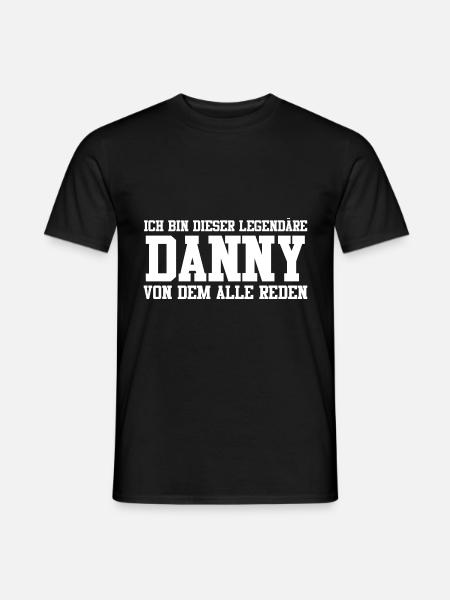 Danny Name Design - Männer T-Shirt - Schwarz