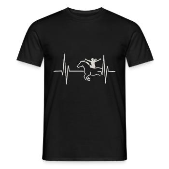 Loves Horse Vaulting Gift - Men's T-Shirt - black - Front - AI Model Male 178 light (178cm)