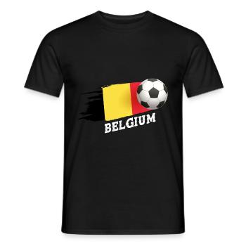 Belgium - Men's T-Shirt - black - Front - AI Model Male 178 light (178cm)