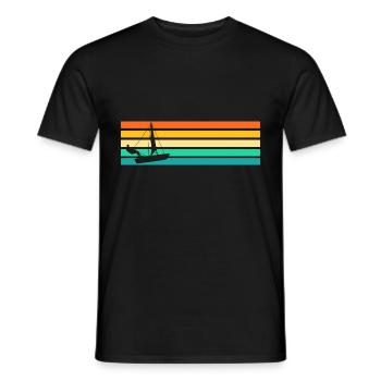 Segelboot Retro Segler Segeln - Männer T-Shirt - Schwarz - Vorne - AI Model Male 178 light (178cm)