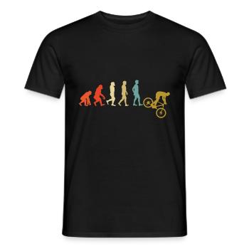 Downhill Evolution Mountainbike - Männer T-Shirt - Schwarz - Vorne - AI Model Male 178 light (178cm)