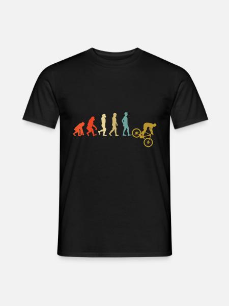 Downhill Evolution Mountainbike - Männer T-Shirt - Schwarz